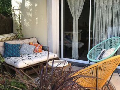 Aménagement confort d'une petite terrasse